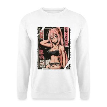 Pink Haired Neon Pin-Up - Unisex Sweatshirt - white - Front