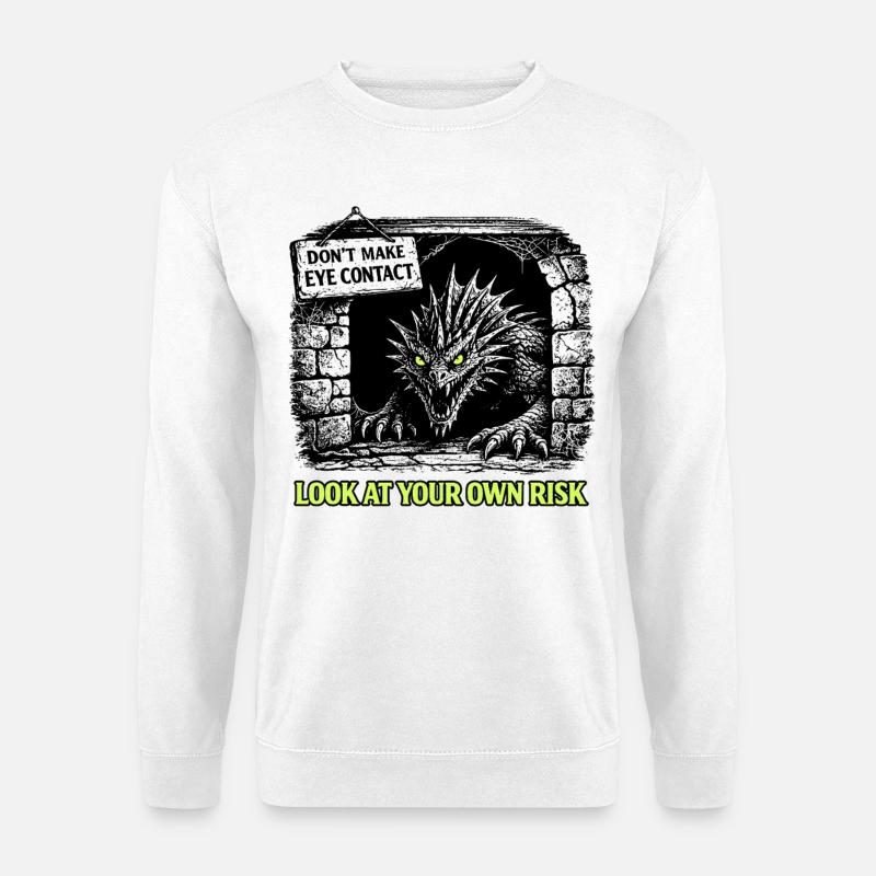 Bazyliszek Polish Legend Warning - Unisex Sweatshirt - white