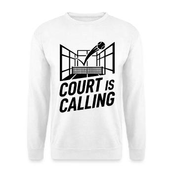 Le Court appelle le tennis de padel un sport de style de vie - Sweat-shirt Unisexe - blanc - Devant