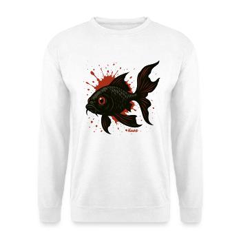 Koi Splatter: Black Fish - Unisex Sweatshirt - white - Front