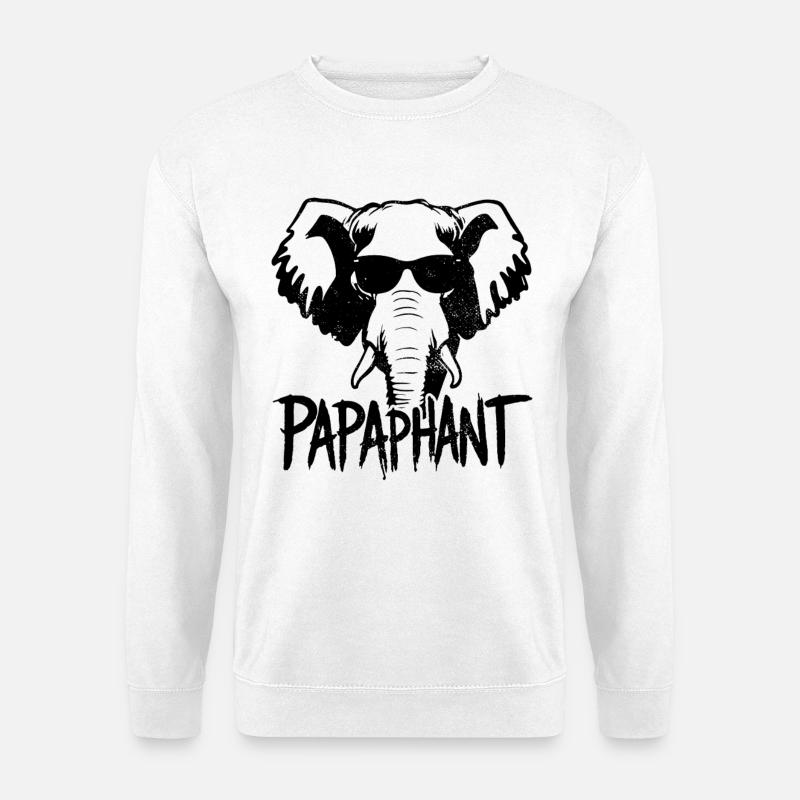 Papaphant - Elephant Father's Day - Unisex Sweatshirt - white