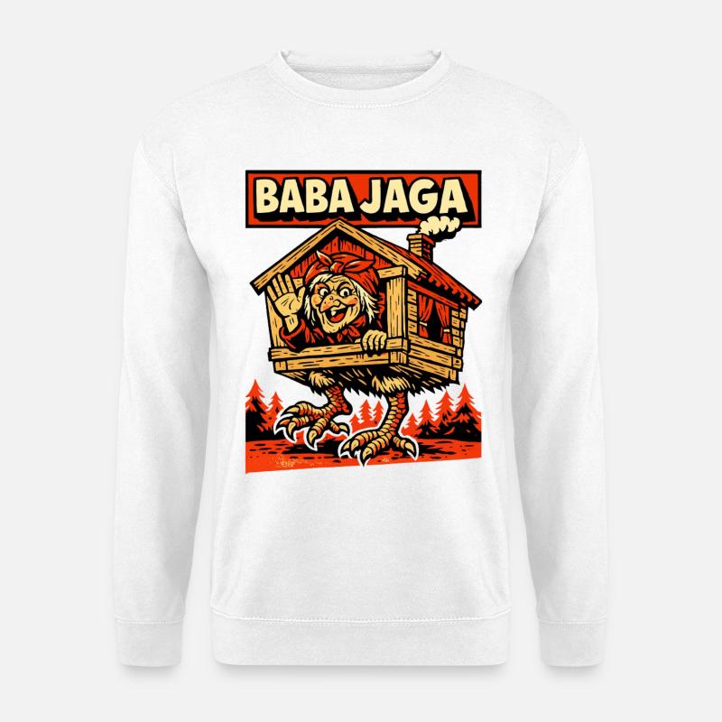 Baba Jaga Slavic Witch Legend - Unisex Sweatshirt - white