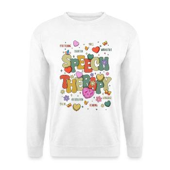 SLP Speech Therapy Speech Therapist - Unisex Sweatshirt - white - Front