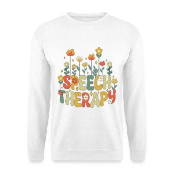 Sprachtherapie SLP Therapeut Retro Vintage - Unisex Pullover - Weiß - Vorne