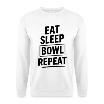 Eat Sleep Bowl Repeat Bowling Sport Fan - Unisex Sweatshirt - white - Front