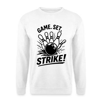 Ensemble de jeu : Strike Bowling Champion Sport Look - Sweat-shirt Unisexe - blanc - Devant