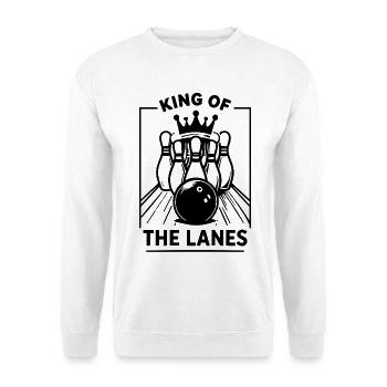 Bowling Kegeln King of the Lanes Sport Champion - Unisex Pullover - Weiß - Vorne