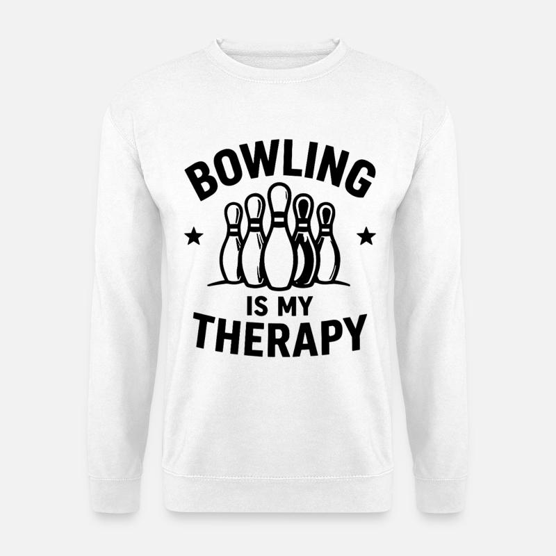 Il bowling è il mio Bowling Sport Terapeutico - Felpa unisex - bianco