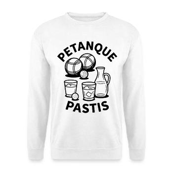 Petanque Pastis Boule Kugel Sport - Unisex Pullover - Weiß - Vorne