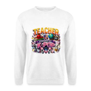 Teacher Powered By K Pop - Unisex Pullover - Weiß - Vorne