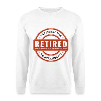 La légende a pris sa retraite - Sweat-shirt Unisexe - blanc - Devant