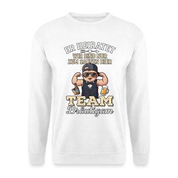 Junggesellenabschied T-Shirt Männer JGA poltern - Unisex Pullover - Weiß - Vorne
