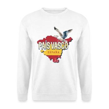 Baskenland Spanien Retro Region Landkarte Souvenir - Unisex Pullover - Weiß - Vorne