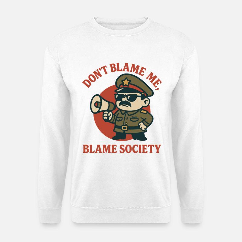 Ne m’en veux pas, shérif - Sweat-shirt Unisexe - blanc