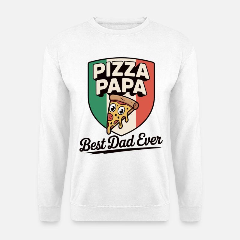 Dad Pizza Gift Father's Day - Unisex Sweatshirt - white