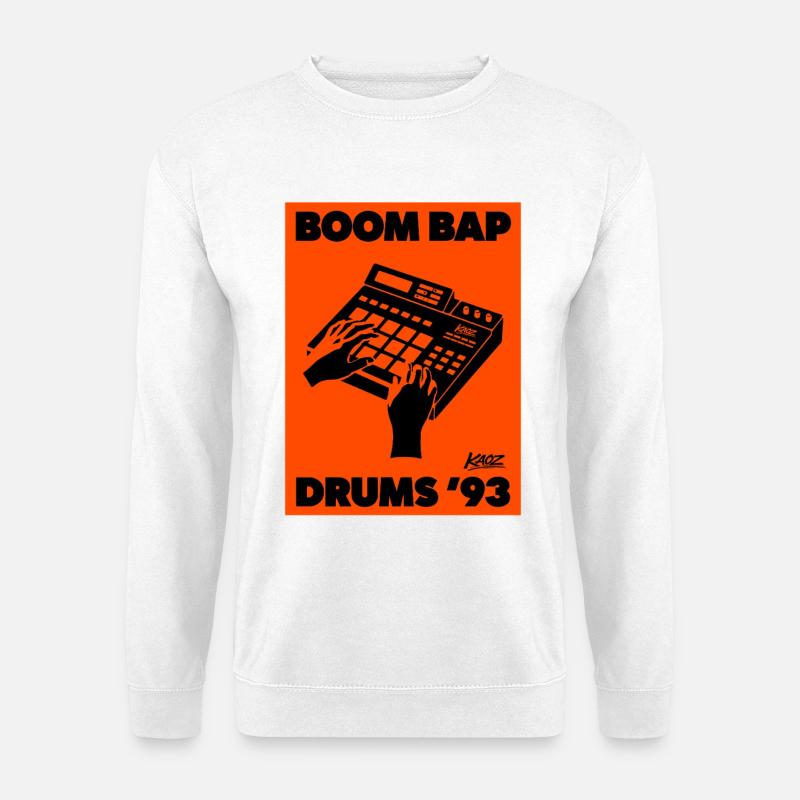 Boom Bap Drums '93 Retro - Unisex Sweatshirt - white