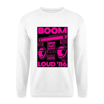 Boom Loud '86 Boombox Neon - Unisex Sweatshirt - white - Front