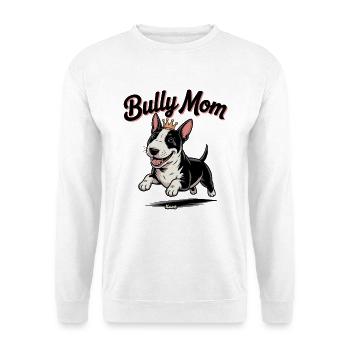 Crowned Bulldog Bully Mom - Unisex Sweatshirt - white - Front