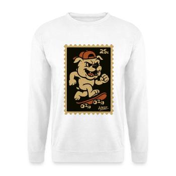 Skater Bulldog Ramp Rage - Unisex Sweatshirt - white - Front