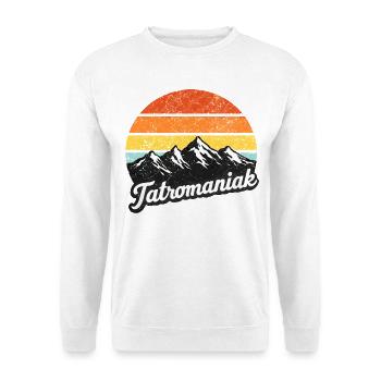 Tatromaniak Mountain Sunset Retro - Unisex Pullover - Weiß - Vorne