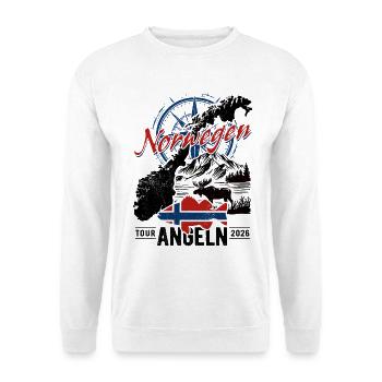 Norwegen Angeln Tour 2026 - Angler Geschenk - Unisex Pullover - Weiß - Vorne