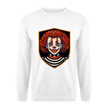 Harlequin Fury Shield Clown - Unisex Sweatshirt - white - Front