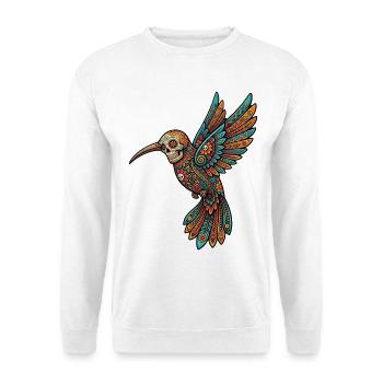 Skull Alebrije Hummingbird Mexican - Unisex Sweatshirt - white - Front