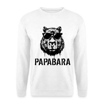 Fête des pères Papabara - Capybara - Sweat-shirt Unisexe - blanc - Devant
