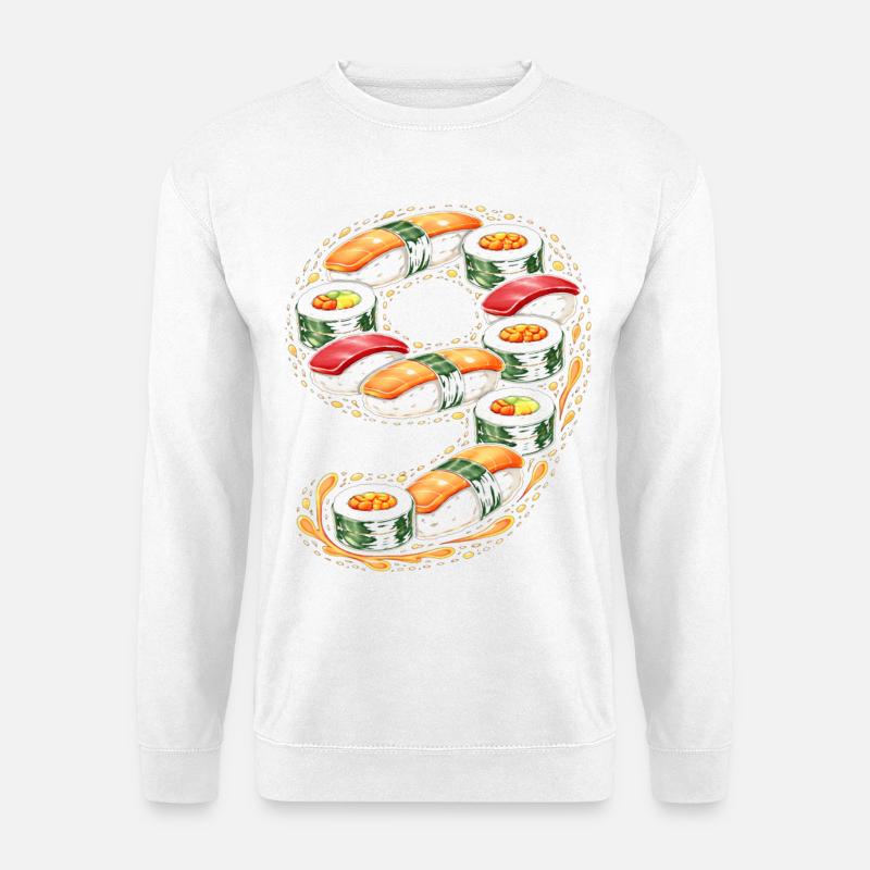 Sushi Ring Muster - Unisex Pullover - Weiß
