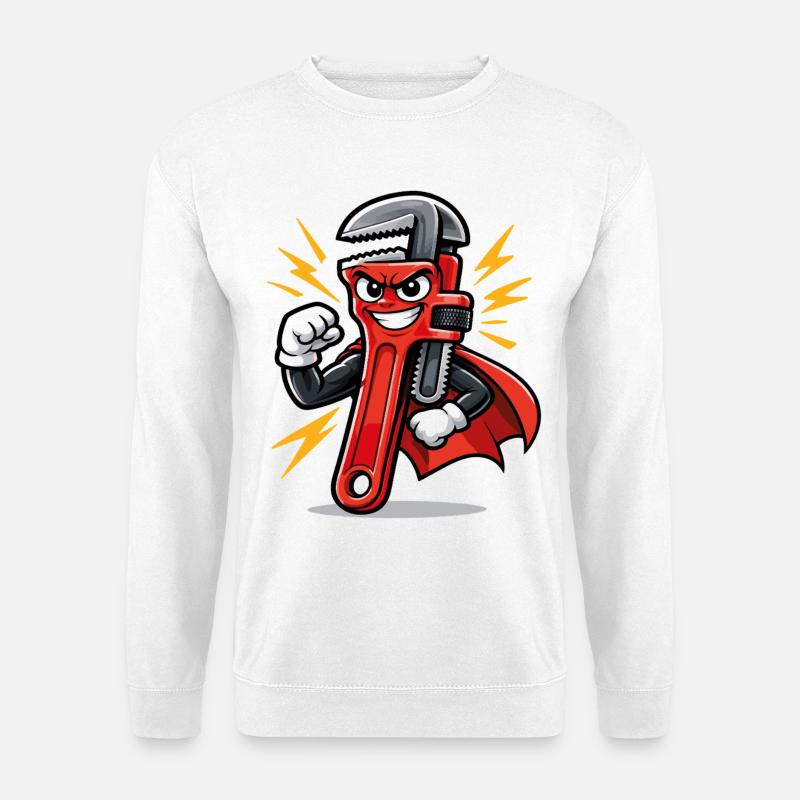 Klempnerschlüssel-Geschenk - Unisex Pullover - Weiß