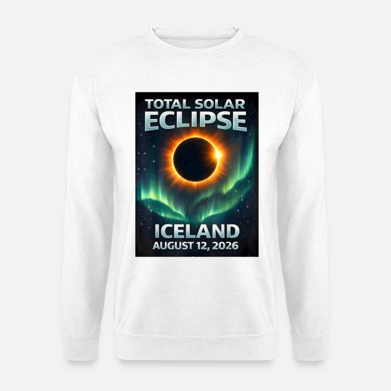 Total Solar Eclipse Iceland 2026 - Unisex Sweatshirt - white