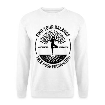 Yoga Find Your Balance Mindfulness - Unisex Sweatshirt - white - Front