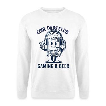 Gamer Dad Shirt Gaming Beer Dad Gift - Unisex Sweatshirt - white - Front