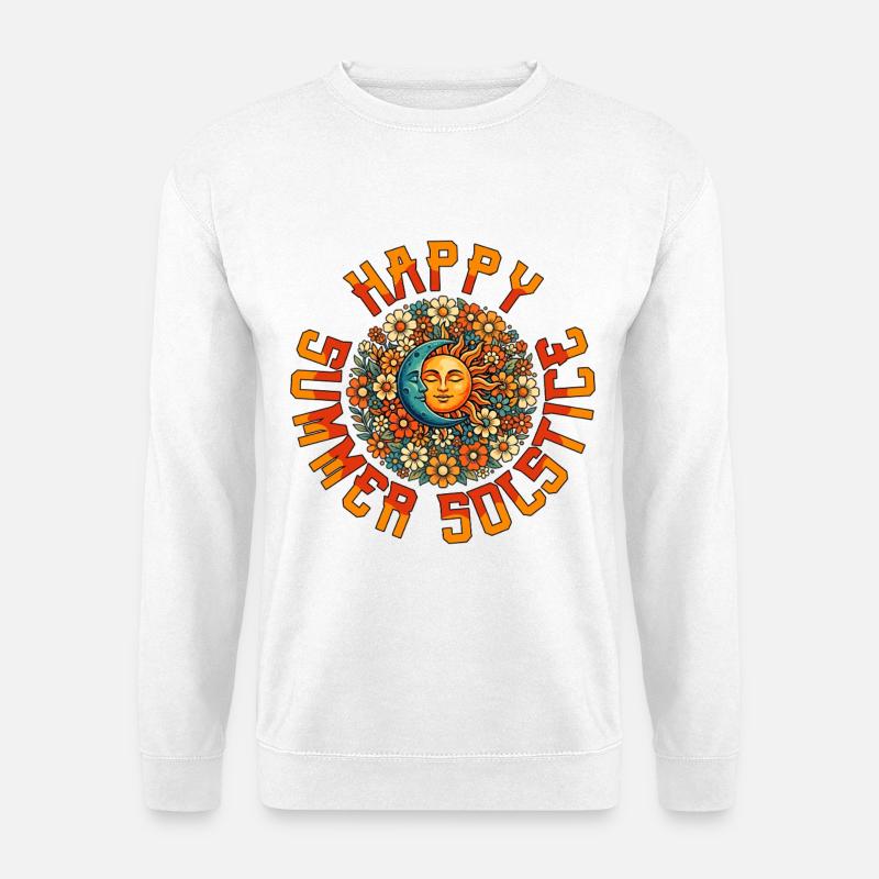 Litha Pagan Solstice d’été Midsommar - Sweat-shirt Unisexe - blanc