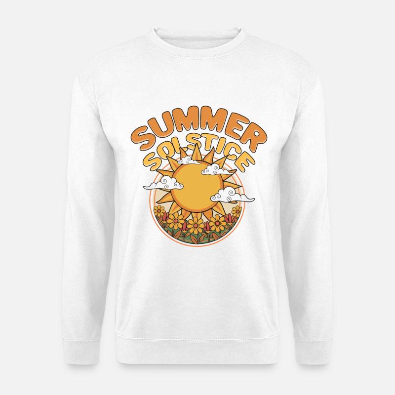 Litha Pagan Solstice d’été Midsommar - Sweat-shirt Unisexe - blanc