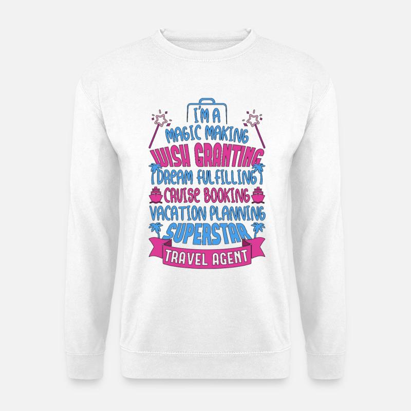 Urlaubsplanung Superstar-Kreuzfahrt - Unisex Pullover - Weiß