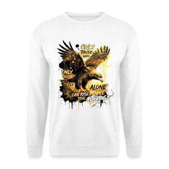Eagle Motivation - Rise Above The Clouds - Unisex Sweatshirt - white - Front
