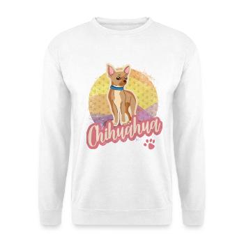 Design vintage Chihuahua pour les chiens et les amoureux des animaux - Sweat-shirt Unisexe - blanc - Devant