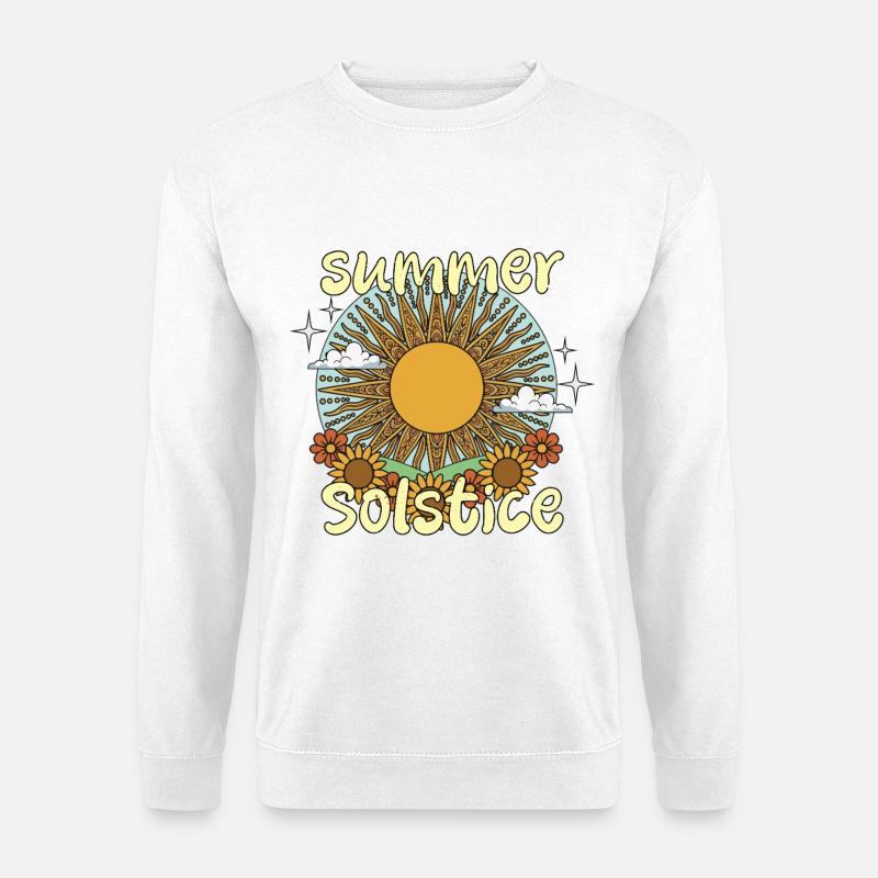 Litha Pagan Solstice d’été Midsommar - Sweat-shirt Unisexe - blanc