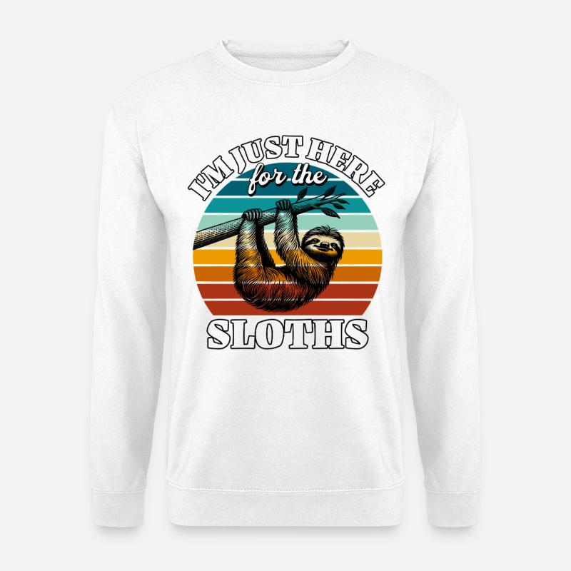 Lustige Faultier Sprüche - Unisex Pullover - Weiß