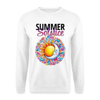Litha Pagan: Sommersonnenwende, Mittsommer, Mittsommer, Mittsommer. - Unisex Pullover - Weiß - Vorne