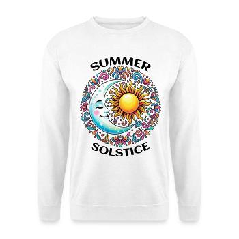 Litha Pagan: Sommersonnenwende, Mittsommer, Mittsommer, Mittsommer. - Unisex Pullover - Weiß - Vorne