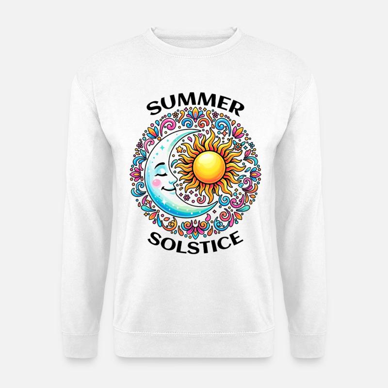 Litha Pagan Solstice d’été Midsommar - Sweat-shirt Unisexe - blanc