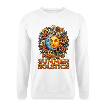 Litha Pagan: Sommersonnenwende, Mittsommer, Mittsommer, Mittsommer. - Unisex Pullover - Weiß - Vorne