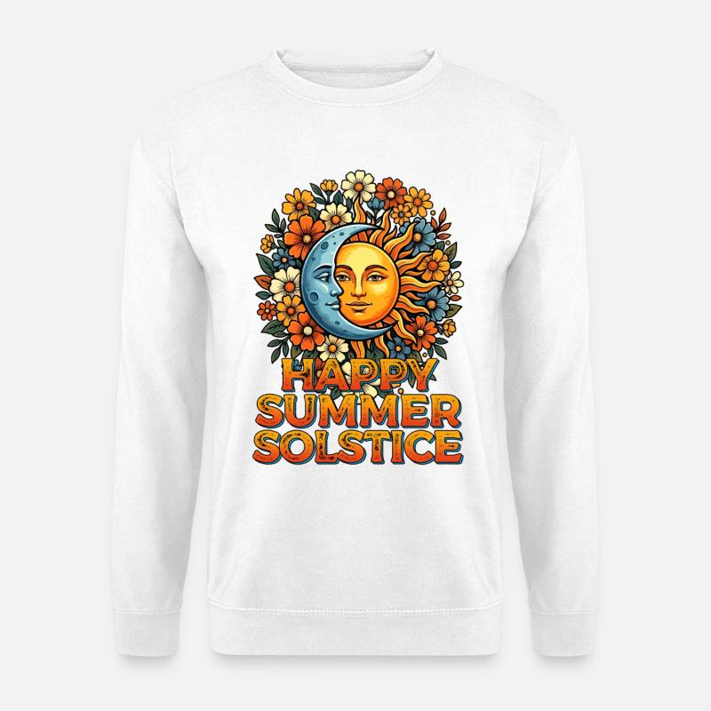 Litha Pagan Solstice d’été Midsommar - Sweat-shirt Unisexe - blanc