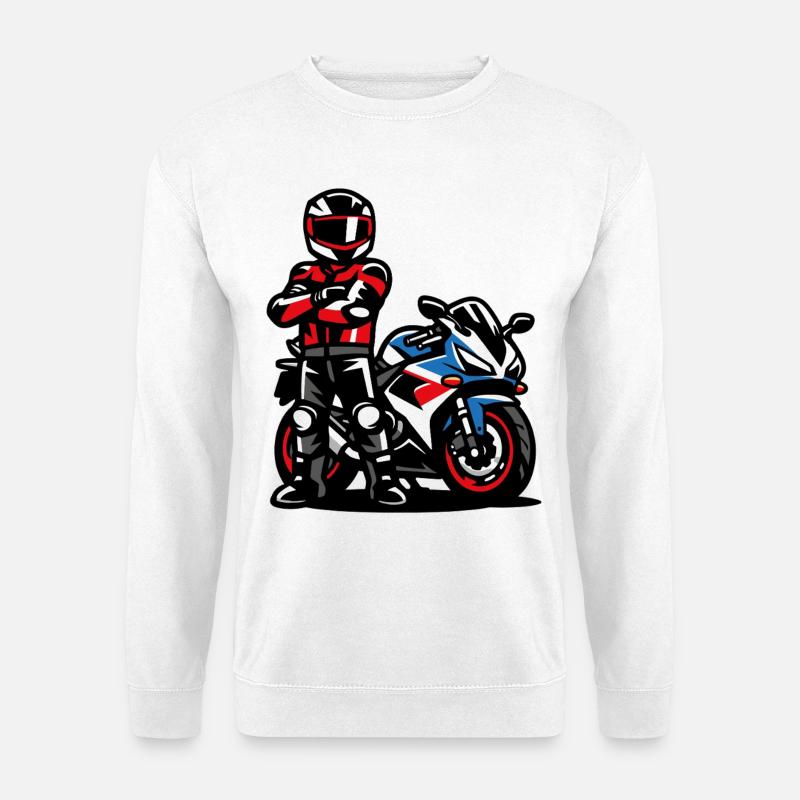 Biker- und Sportbike-Designrennen - Unisex Pullover - Weiß