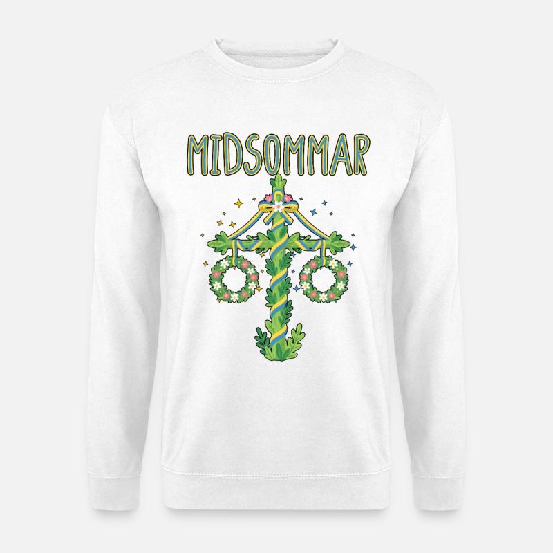 Litha Pagan Summer Solstice Midsummer Midsommar - Unisex Sweatshirt - white