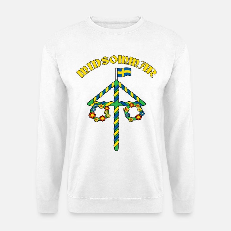 Litha Pagan Summer Solstice Midsummer Midsommar - Unisex Sweatshirt - white