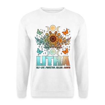 Litha Pagan: Sommersonnenwende, Mittsommer, Mittsommer, Mittsommer. - Unisex Pullover - Weiß - Vorne