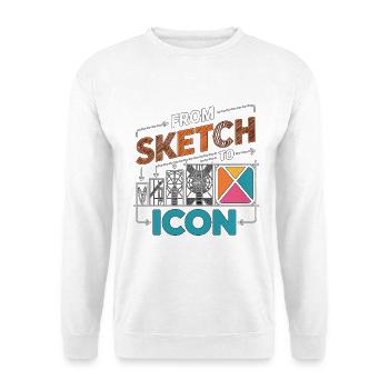 Logo Designer From Sketch To Icon Graphic Designer - Unisex Sweatshirt - white - Front